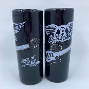 Rockin Roller Coaster with Aerosmith Tall Shot Glass Black X 2 Disney Parks